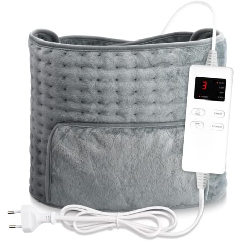 Coussin chauffant lombaire, arrêt automatique, chauffage rapide, couverture chauffante avec chauffe - dos, 6 niveaux de chauffage, minuterie d'arrêt automatique, lavable
