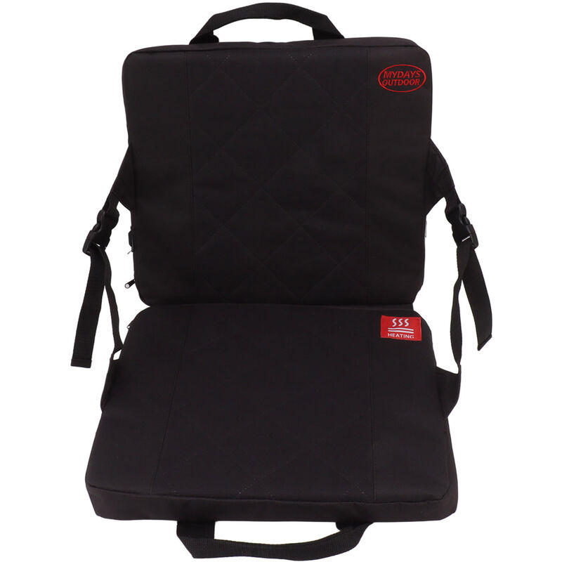 Coussin chauffant Portable, coussin de stade chauffant Rechargeable pour bureau, Camping en plein air, noir