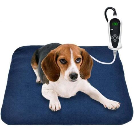 Coussin Chauffant pour Animaux de Compagnie, Coussin Chauffant pour Chat, avec Interrupteur de Thermostat Intelligent, Coussin Chauffant réglable et étanche pour Chien, Tapis de li,Taille: 45×45cm