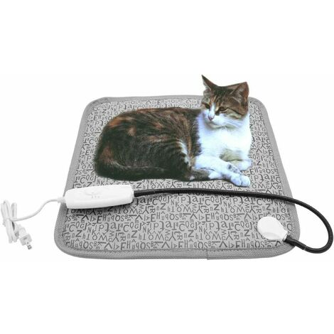 Coussin chauffant pour animaux de compagnie, tapis de couverture chauffant électrique pour chien et chat, lit de coussin chauffant avec tube anti-morsure