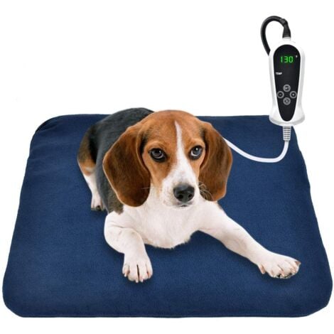 LITZEE Coussin Chauffant pour Animaux domestiques, Coussin Chauffant électrique pour Tapis de réchaud pour Chiens et Chats, à Extinction Automatique, 45x 45cm (Européenne)