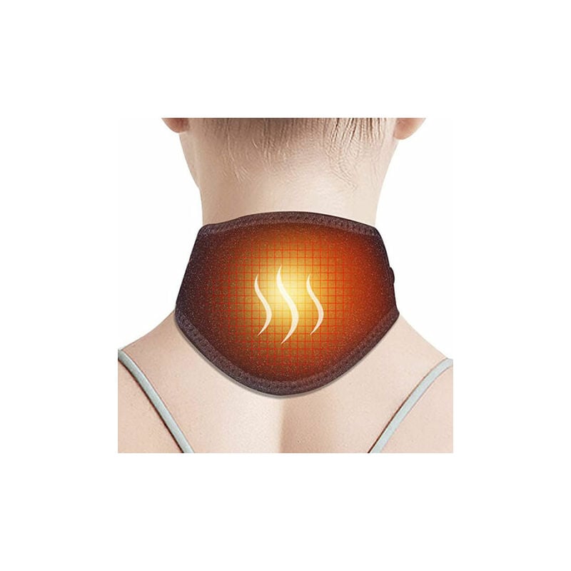 Coussin chauffant pour le cou, protège-cou chauffant avec contrôle de l'heure et de la température réglables, thérapie par infrarouge lointain au