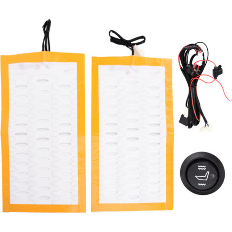Coussin chauffant pour siège de voiture avec protection contre la surchauffe, en fibres d'alliage, à chauffage rapide, 12 V CC, universel, pour VTT et UTV