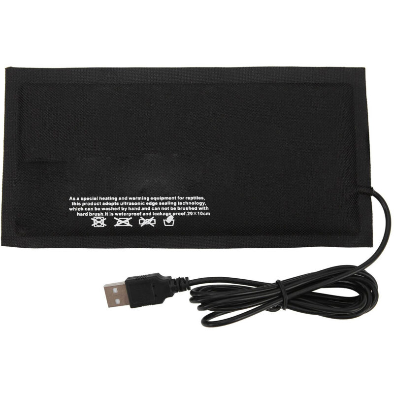 Eosnow Coussin chauffant USB pour Reptile, température constante sans interrupteur, tapis chauffant réglable pour tortues et petits animaux, 20x10cm