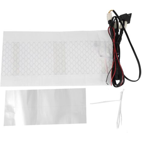 Coussin chauffant universel 12V pour moto avec interrupteur, siège en fibre de carbone