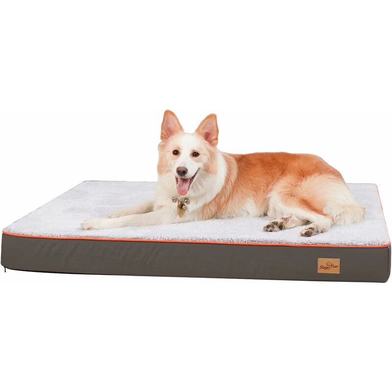 Coussin Chien Grande Taille Panier pour Chien Orthopétique Lit Chien en Mémoire de Forme Lavable - xl 110x85x10cm