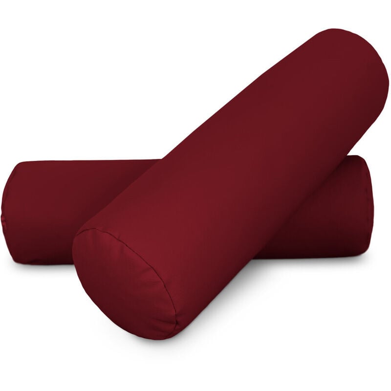 Coussin cylindrique 50x15 Grenat pack 2 unités 50x15 Grenat