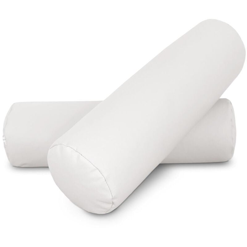Coussin cylindrique 50x15 Blanc pack 2 unités 50x15 Blanc