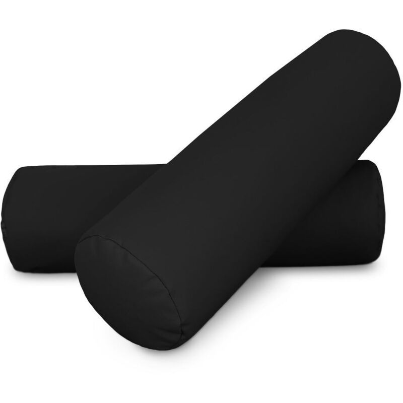 Coussin cylindrique 50x15 Noir PACK 2 UNITÉS 50x15 Noir