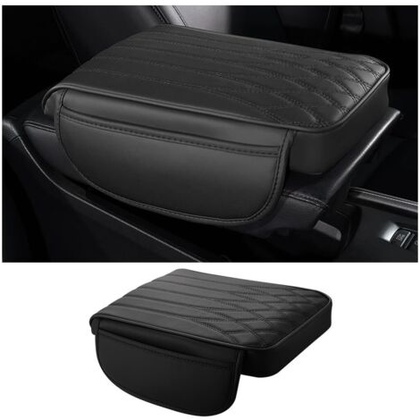 Coussin D'accoudoir De Voiture En Cuir, Coussin D'accoudoir En Mousse à Mémoire De Forme Pour Véhicule, Housse D'accoudoir Universelle Imperméable Pour Console Centrale Voiture(Noir)