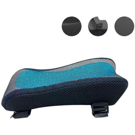 Coussin d'accoudoir en mousse à mémoire de forme pour les coudes, housse d'accoudoir pour jeux vidéo, bureau à domicile - Style gel