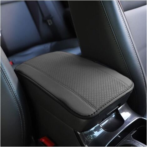 Coussin d'Accoudoir Voiture en Cuir, Housse pour Console Centrale pour Accoudoir, Accessoires Confortables pour Sièges de Voiture pour la Plupart des Voitures, Motos et SUVs (Gris)
