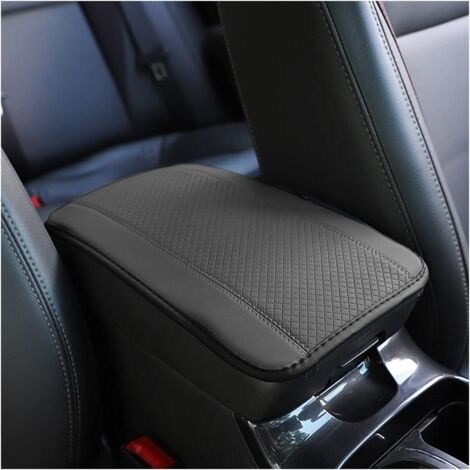 Coussin d'Accoudoir Voiture en Cuir, Housse pour Console Centrale pour Accoudoir, Accessoires Confortables pour Sièges de Voiture pour la Plupart des Voitures, Motos et SUVs (Gris)
