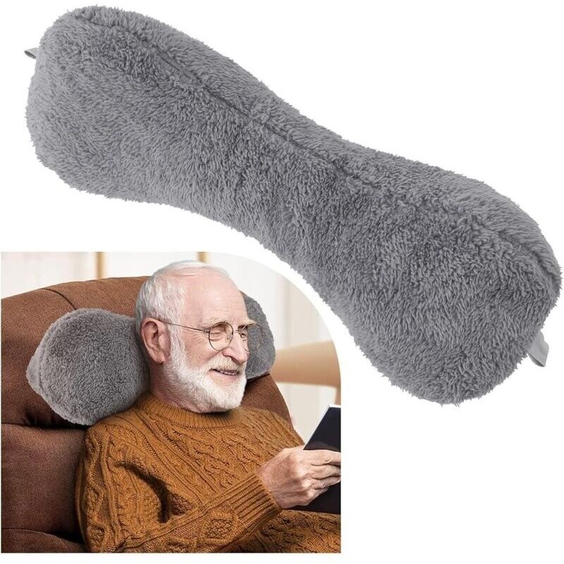 Coussin d'appui-tête inclinable Gris, Coussin de tête pour Fauteuil inclinable, Coussin de tête pour canapé, Coussin de Cou inclinable, Coussin de