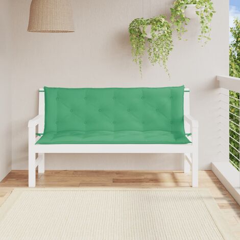Coussin d'assise confortable pour banc de jardin vert 150 cm tissu oxford -FV25419 - Vert