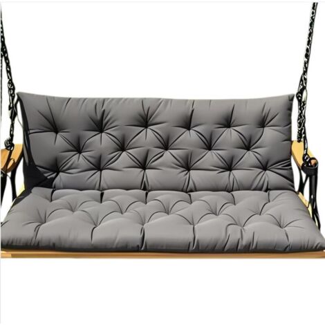 Coussin d'assise d'extérieur 100x100x50 cm – 100 % polyester – Confort optimal pour bancs, balancelles et canapés – Gris foncé