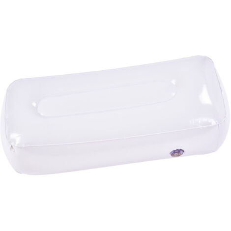 Coussin d'Assise Gonflable et Pliable pour Pêche, Camping et Randonnée - Blanc