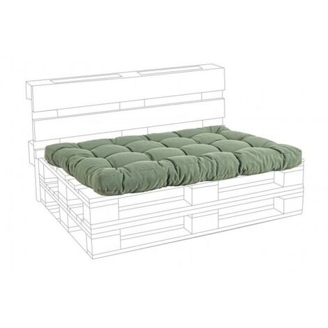 Coussin d'assise palette en tissu Poly Cactus