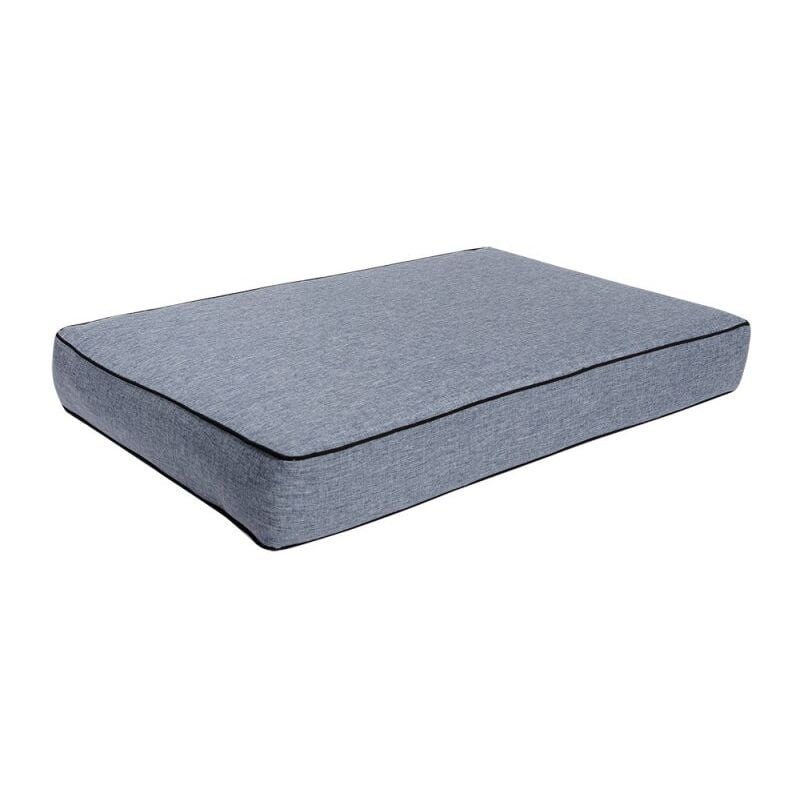 Coussin d'Assise pour Palette 80 x 120 x 8 cm Tissu Déperlant Non Déhoussable Chiné Bleu