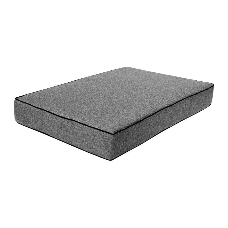 Rideaudiscount - Coussin d'Assise pour Palette 80 x 60 x 8 cm Tissu Déperlant Non Déhoussable Chiné Gris