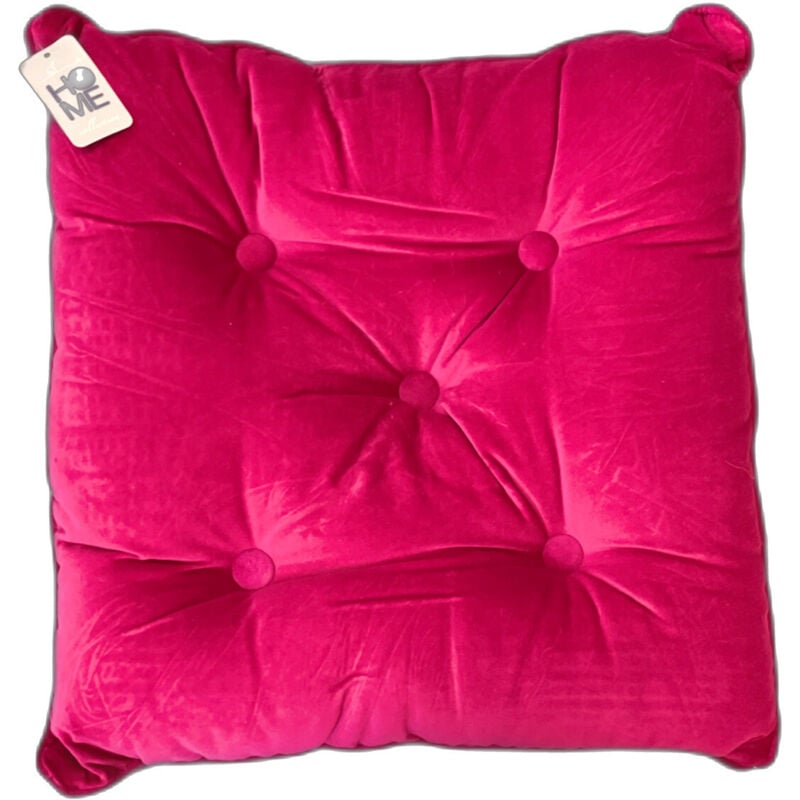 Coussin Décoratif En Velours - Fushia - 45 x 45 cm .