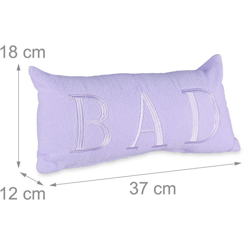 Coussin De Bain Oreiller De Baignoire Ventouses Accessoire Bien Etre Nuque Hxlxp 18 X 37 X 12 Cm Violet 3100192414714