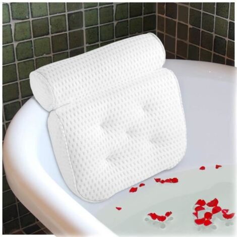 Oreiller De Bain Spa En PU – Appui-tête Ergonomique Étanché Avec Ventouses Anti-Glisse