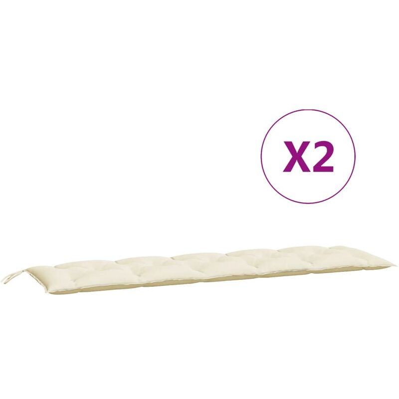 Coussin de balancelle Blanc crème 180 cm Tissu