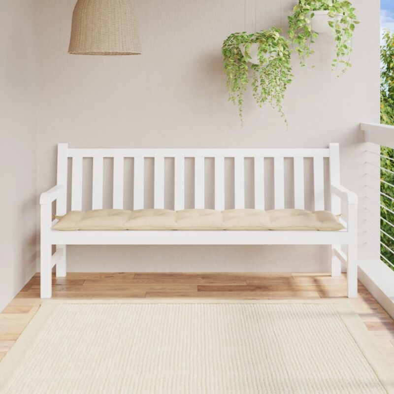 Vidaxl - Coussin de banc de jardin beige 180x50x7 cm tissu oxford