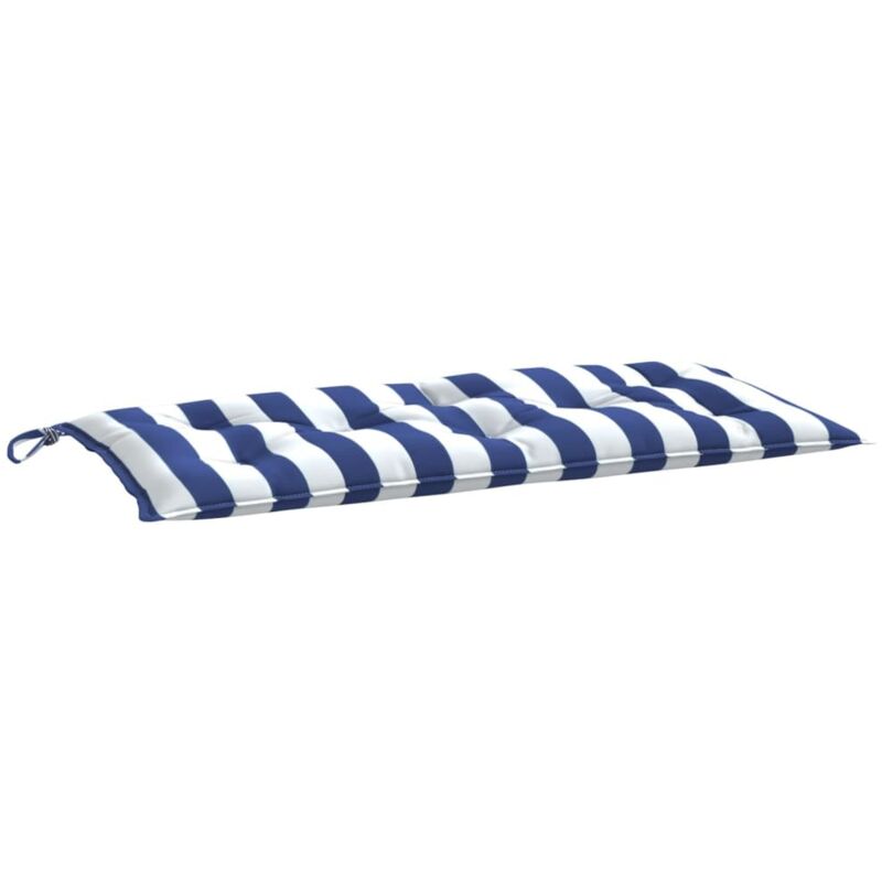 Vidaxl - Coussin de banc de jardin rayures bleues et blanches 100x50x7cm