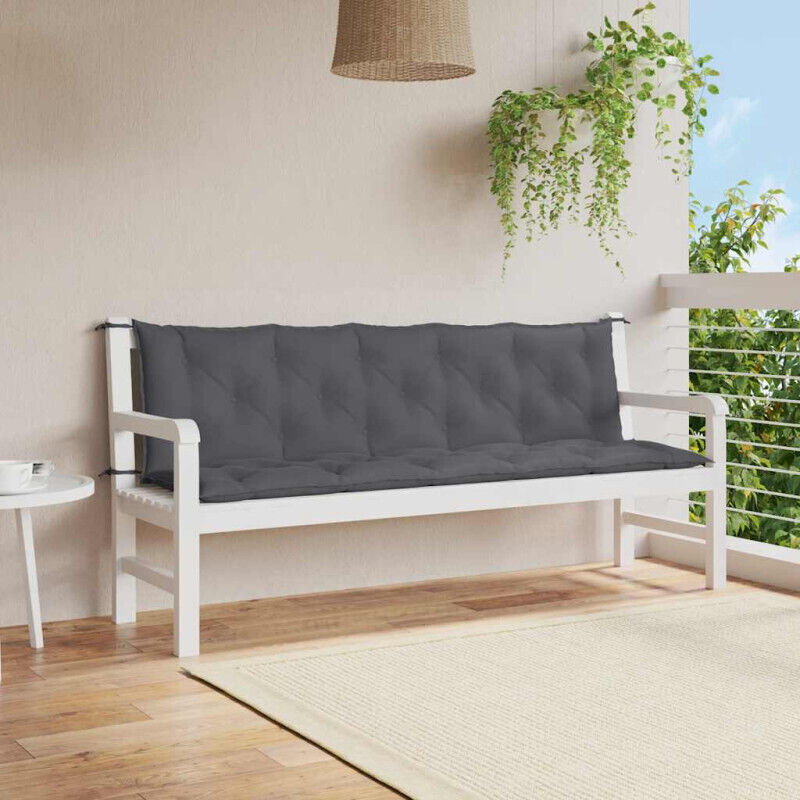 Vidaxl - Coussins de banc de jardin 2 pcs anthracite tissu Oxford