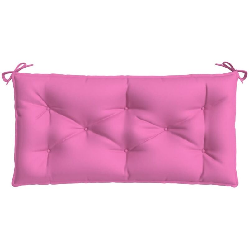Coussin de banc de jardin rose 110x50x7 cm tissu