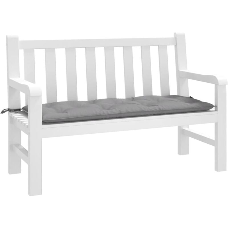Vidaxl - Coussin de banc de jardin gris 120x50x7 cm tissu oxford