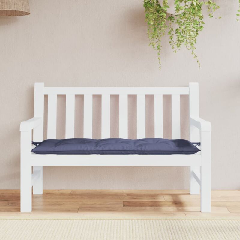 Coussin de banc de jardin bleu marine 120x50x7 cm tissu oxford Vidaxl