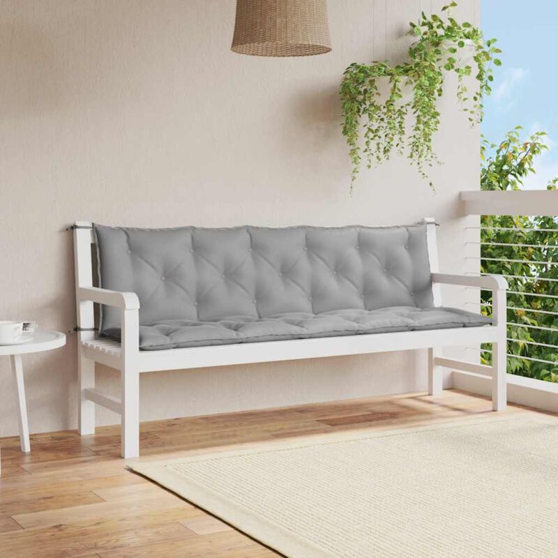 Vidaxl - Coussin de banc de jardin gris 180x(50+50)x7 cm tissu oxford