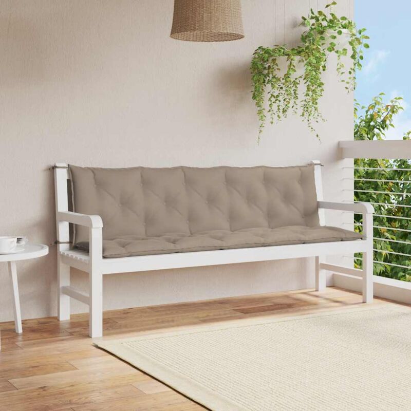 Vidaxl - Coussin de banc de jardin taupe 180x(50+50)x7 cm tissu oxford