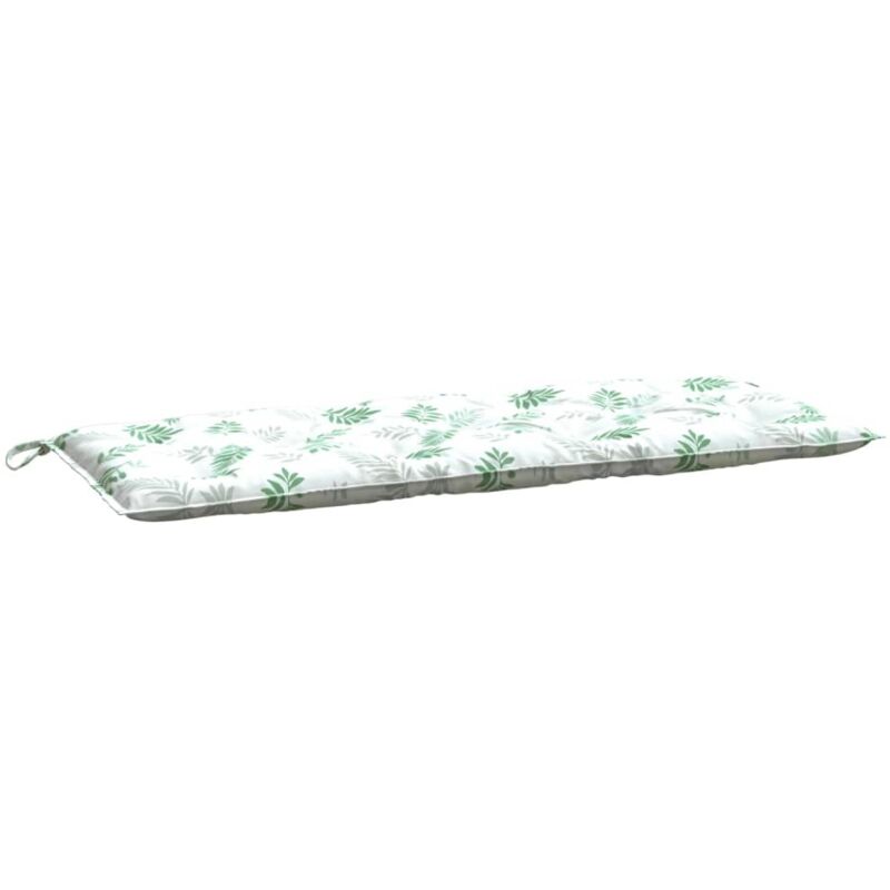 Vidaxl - Coussin de banc de jardin motif de feuilles 120x50x7 cm tissu