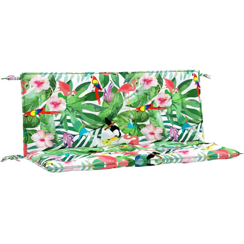 Coussins de banc de jardin lot de 2 multicolore 120x50x7 cm