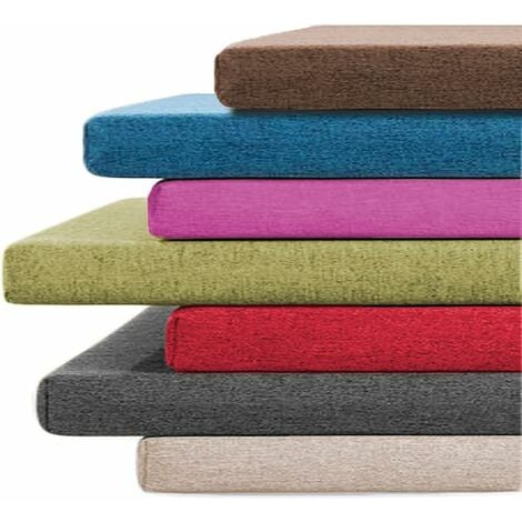 Coussin de banc antidérapant, 1 places, pour intérieur ou extérieur, 50 x 50 x 5 cm, gris