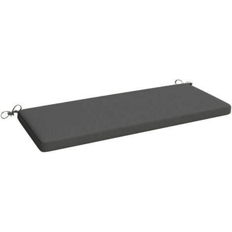 Coussin de banc. coussin pour Banc de Jardin extérieur intérieur housse amovible. 110 x 46 x 6.5 cm. gris foncé