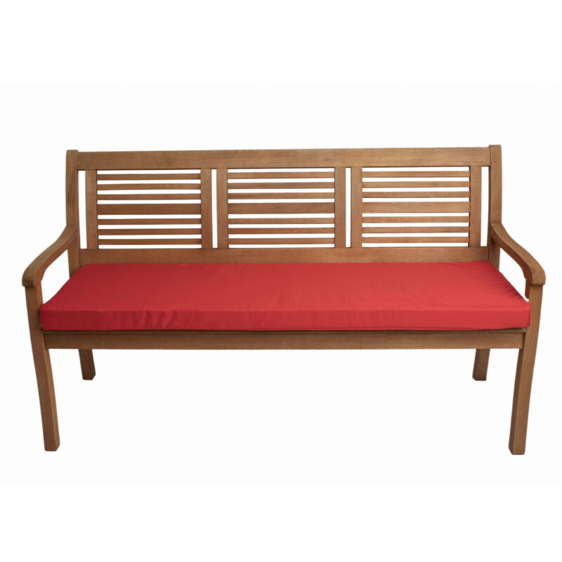 Setgarden - Coussin de banc de jardin 130x60x7cm assise, coussin de banc de jardin, coussin de balancelle de jardin Rouge, coussin d'assise plat