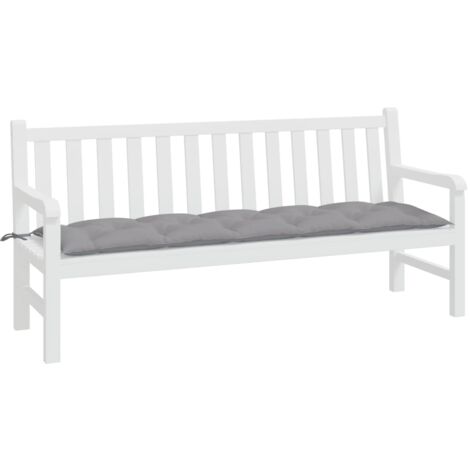 Coussin de banc de jardin 180x50x7 cm – Tissu polyester gris – Résistant à l'eau – Confort optimal pour extérieur – True Deal
