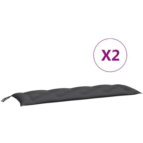 Coussin de banc de jardin anthracite 150 cm tissu oxford