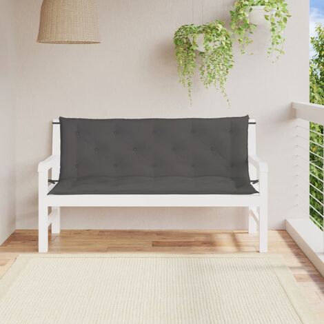 Coussin de banc de jardin anthracite 150 cm tissu oxford