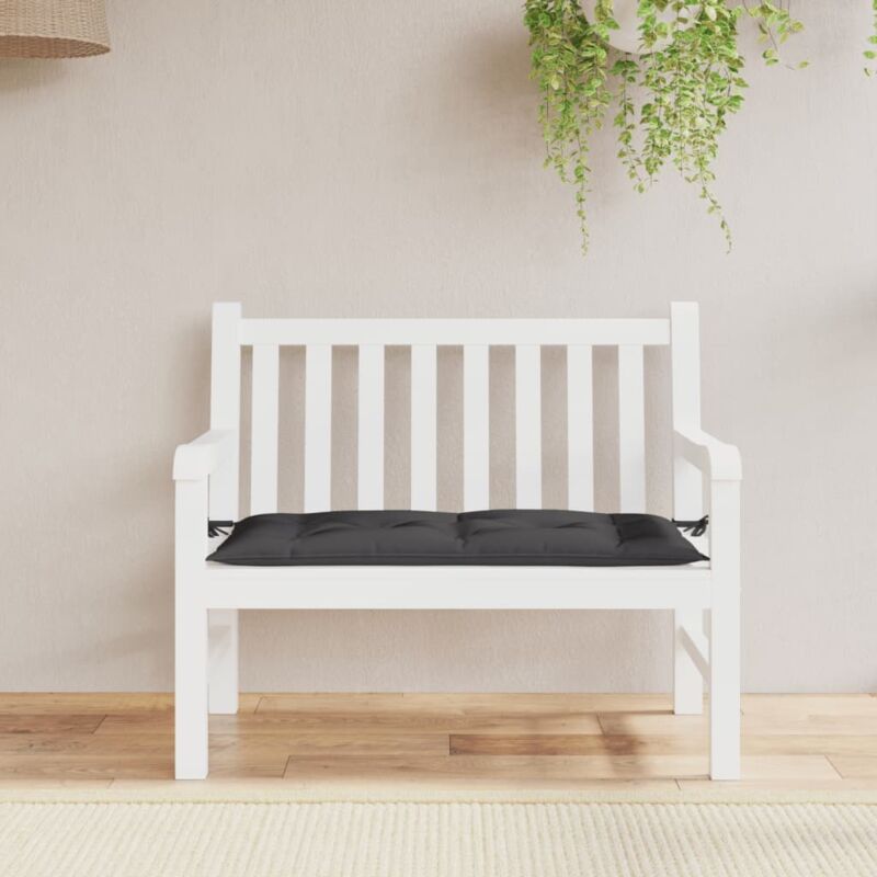 Vidaxl - Coussin de banc de jardin noir 110x50x7 cm tissu oxford