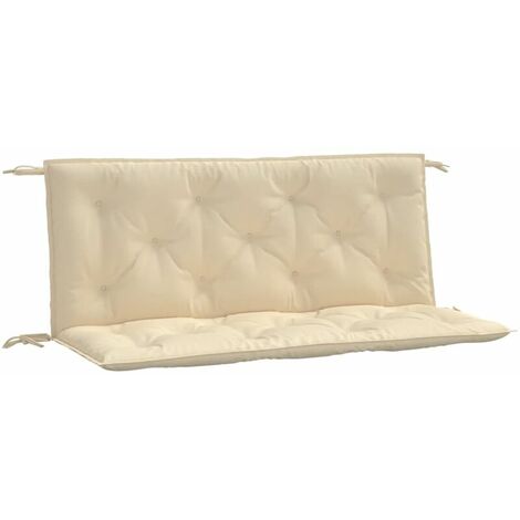 Coussin de banc de jardin beige 120 cm tissu oxford