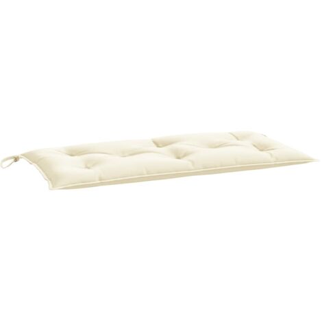 Coussin de banc de jardin blanc crème 110x50x7 cm tissu oxford