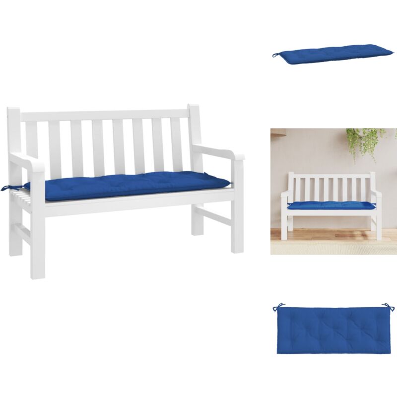 Coussin de banc de jardin bleu 120x50x7 cm tissu oxford - Coussin De Chaise - Coussin De Canapé - Coussin D'extérieur - Coussin Décoratif - Coussin