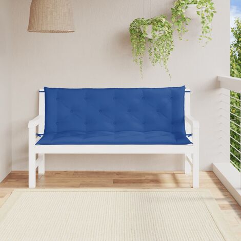 Coussin de banc de jardin bleu 150 cm tissu oxford