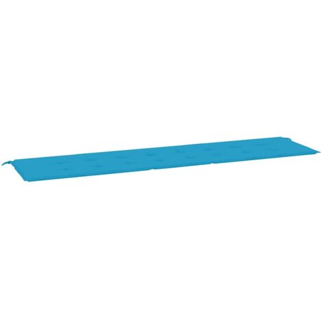 Coussin de banc de jardin bleu 200x50x3 cm tissu oxford